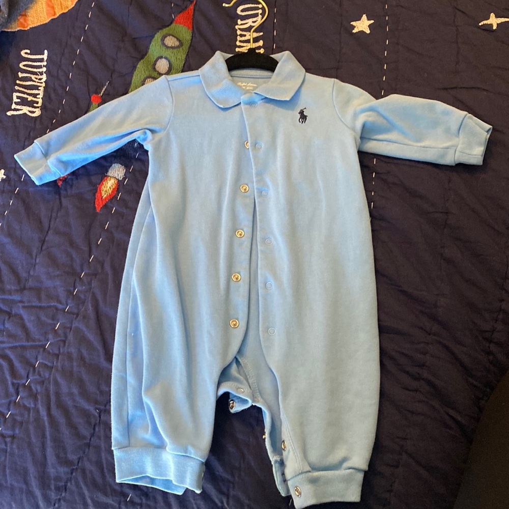 Blue, Ralph Lauren Onesie